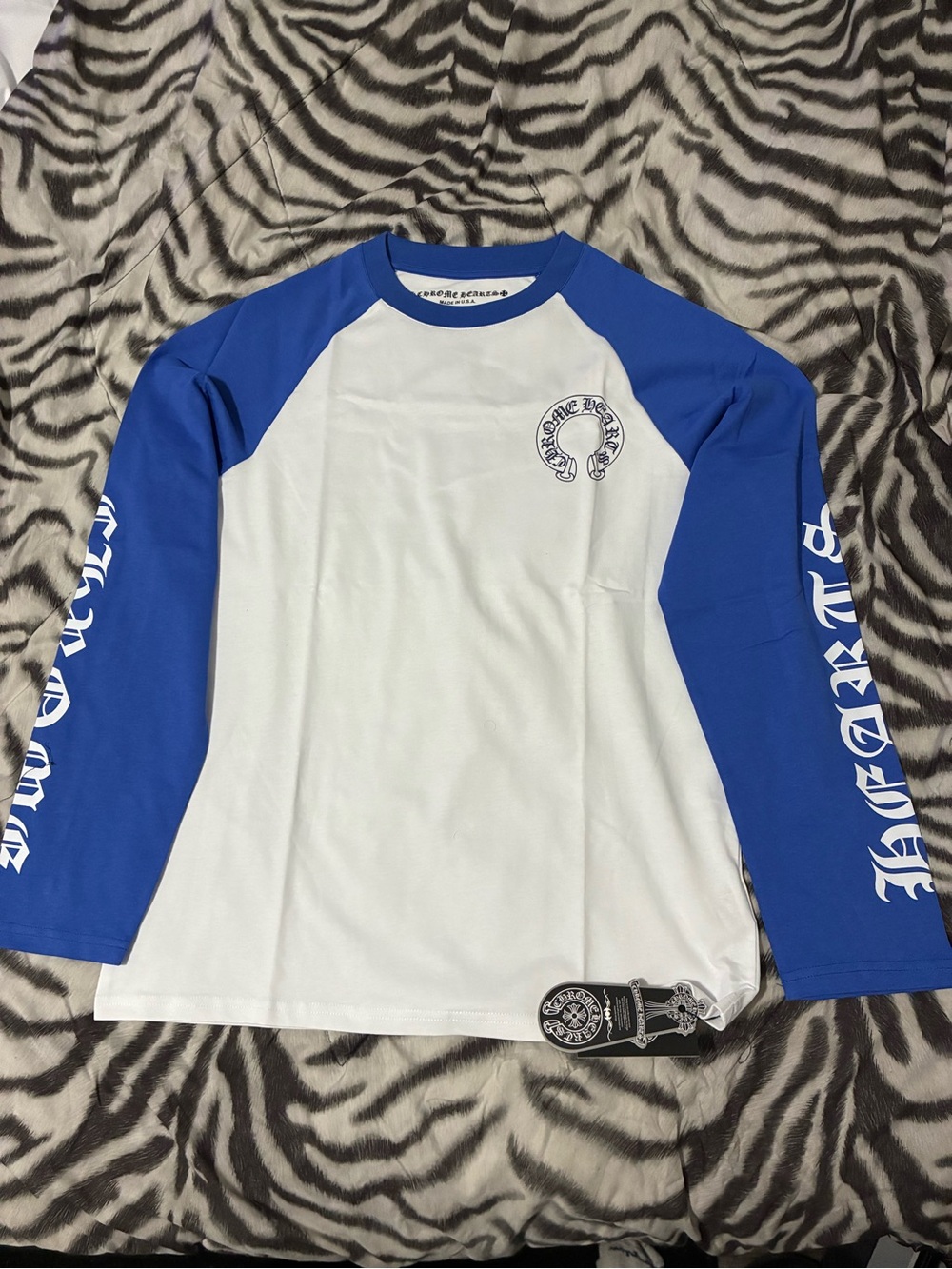 Chrome Hearts White & Blue Long Sleeve Tee